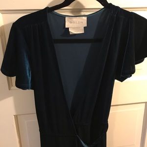 Velvet wrap dress from Anthropologie